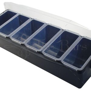 Contenedor Negro con 6 Tarrinas Para Fruta