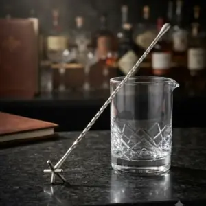 Cuchara de bar Zefiro Swizzle 30 cm, acero inoxidable satinado