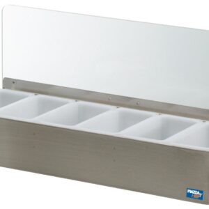 Contenedor acero para guarniciones con 6 tarrinas