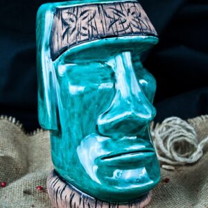Vaso Tiki Moai Azúl