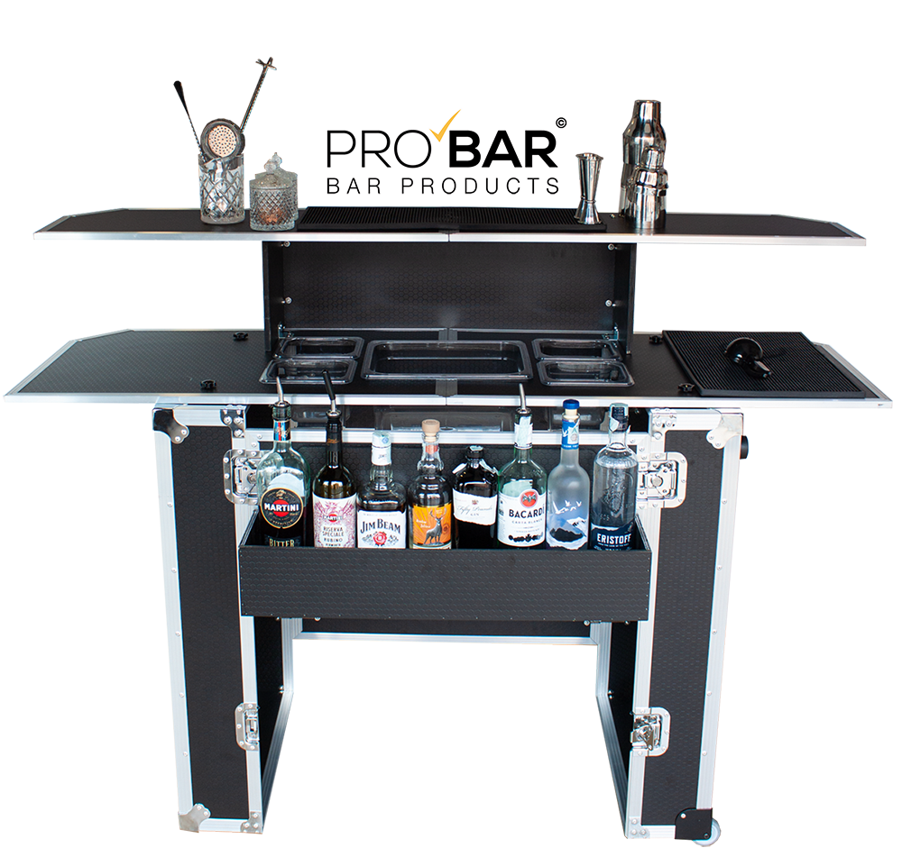 Mostrador Portátil de Bar con Maleta Trolley PRO