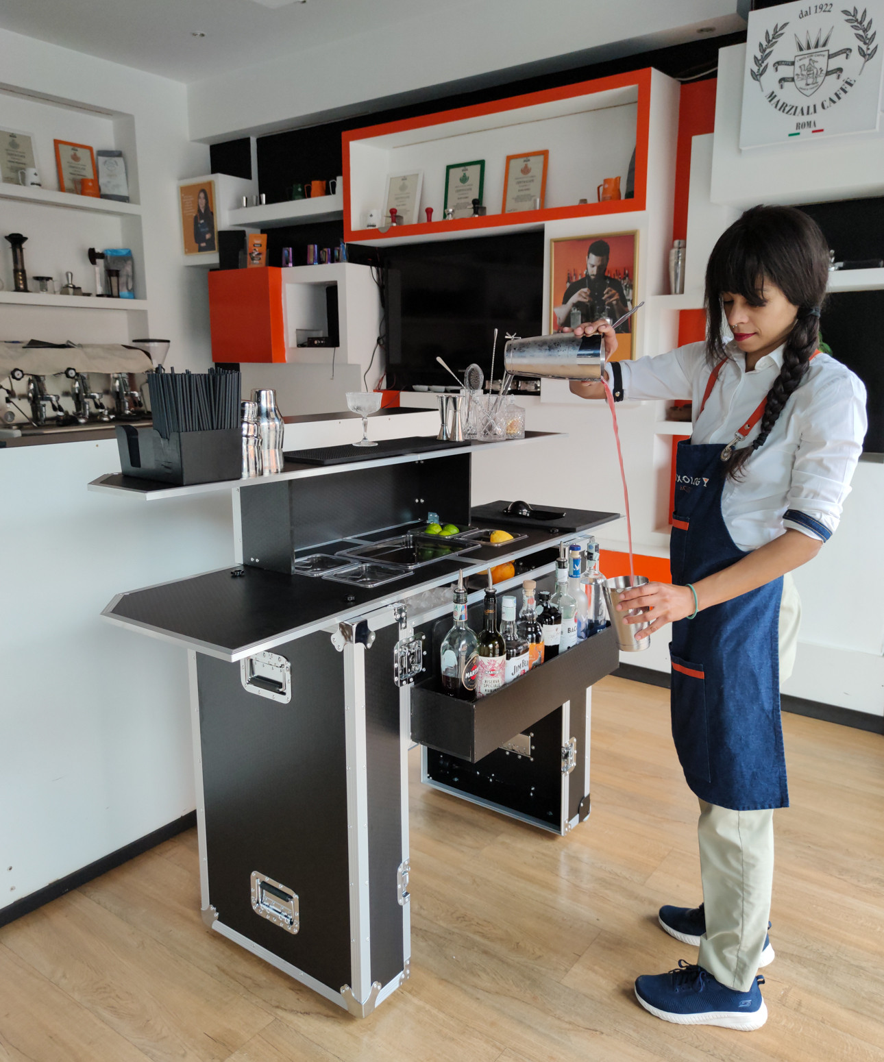 Mostrador Portátil de Bar con Maleta Trolley PRO