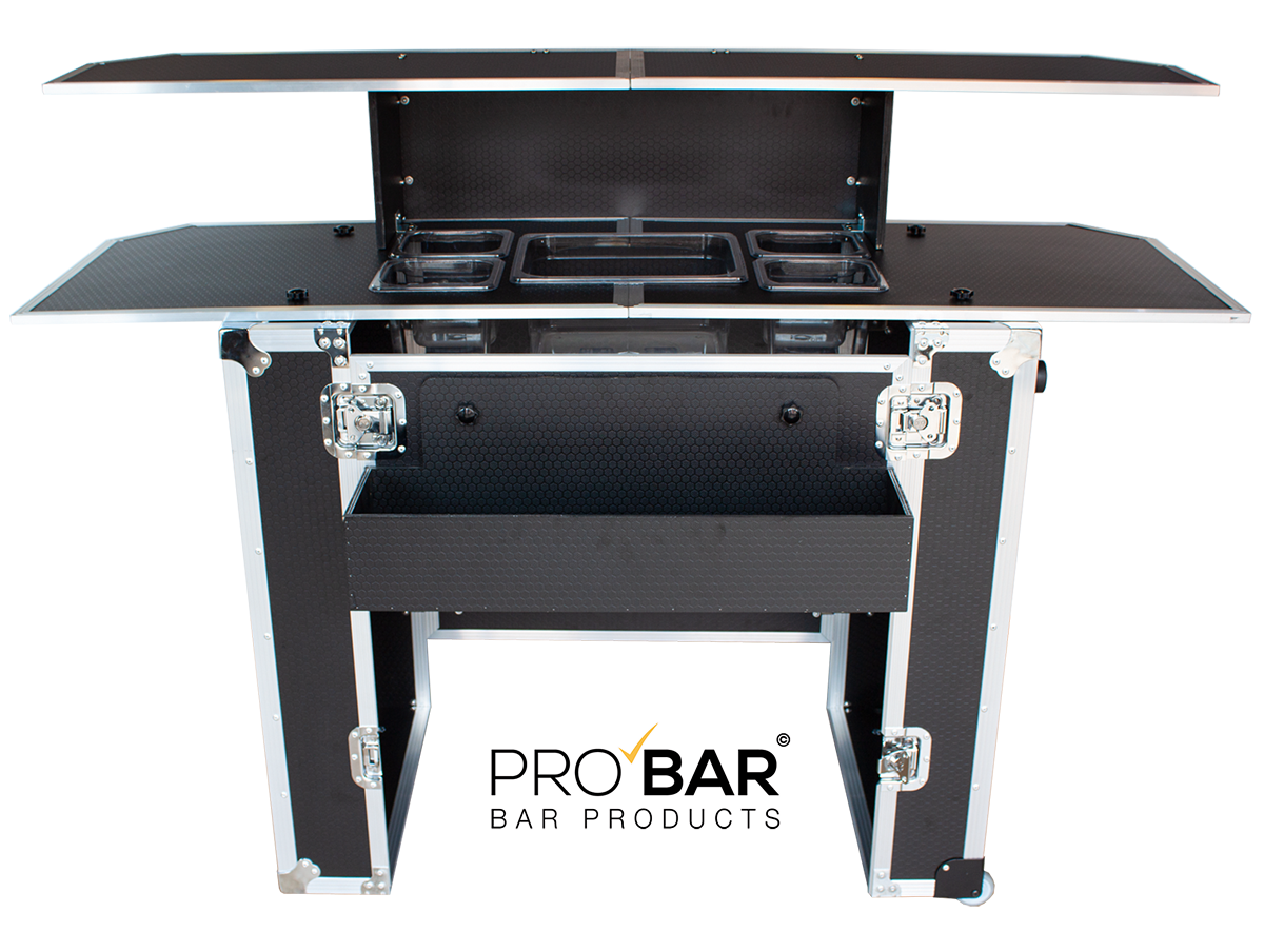Mostrador Portátil de Bar con Maleta Trolley PRO