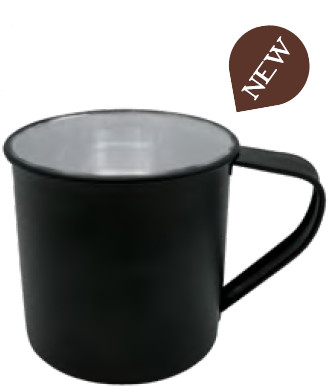 Taza Retro Esamaltada Negra 45cl