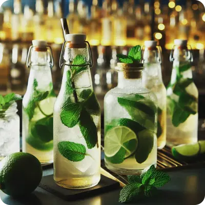 botellitas de vidrio