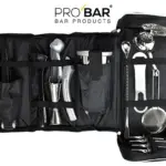 bolsa de bartender con kit de coctelería de 4 piezas