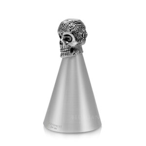 jigger calavera Skull de 60 ml con forma de calavera esculpida y acabado mate