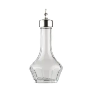 botella de bitter de 50 ml de vidrio facetado con dosificador dash de acero inoxidable