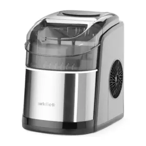 fabricador de hielo Arktic 12 kg de acero inoxidable y ABS, de sobremesa