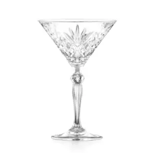 copa Martini Melodia de RCR de 21 cl con cáliz en V tallado y nudo en el tallo