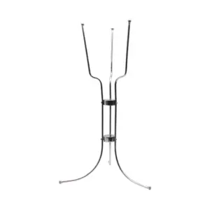 soporte para cubitera The Bars de tubo de acero inoxidable pulido, 73 cm, con aro superior y tres pies curvos