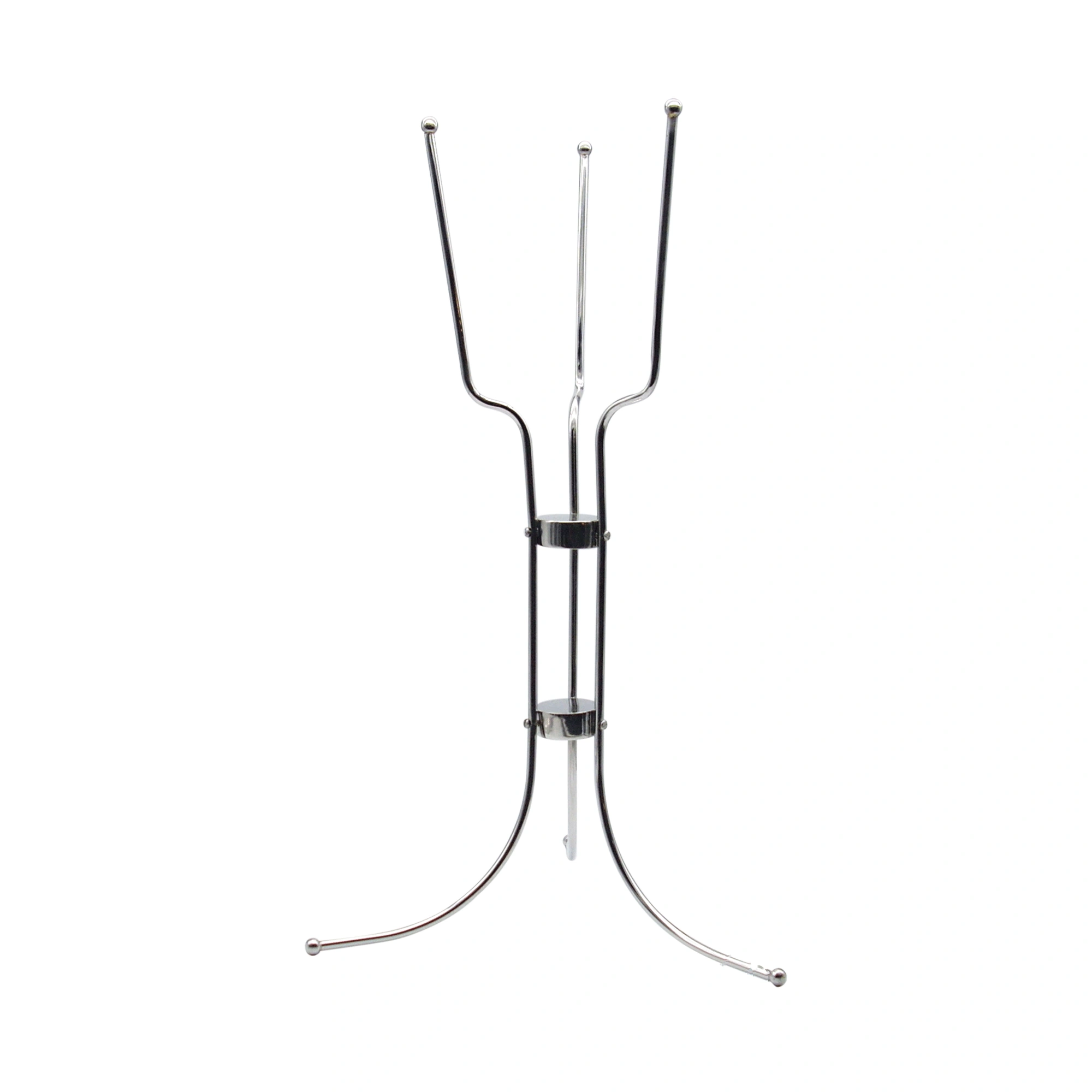 soporte para cubitera: soporte The Bars de tubo de acero pulido con aro superior y tres pies curvos