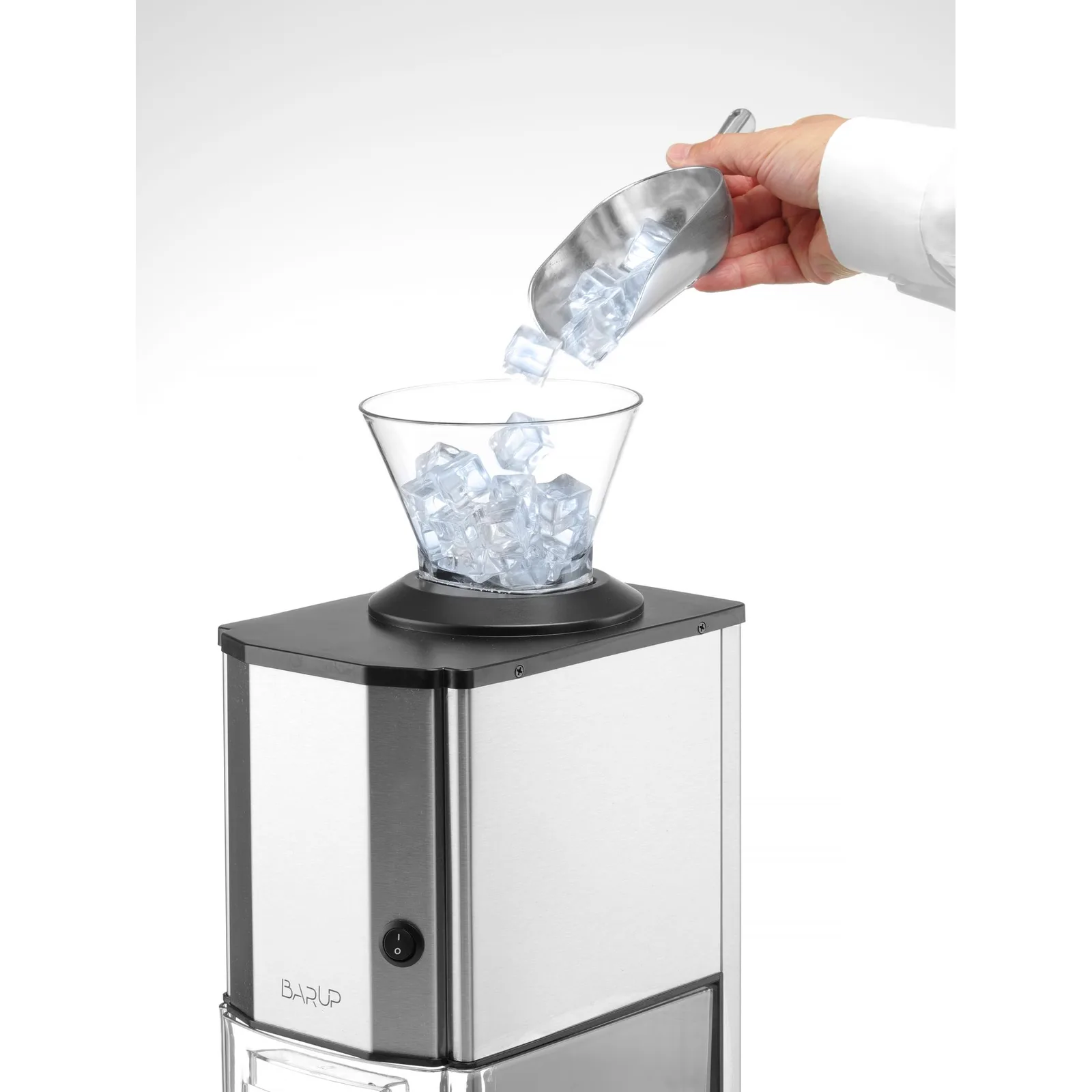 picadora de hielo eléctrica 12 kg/h, cuchillas de acero inoxidable