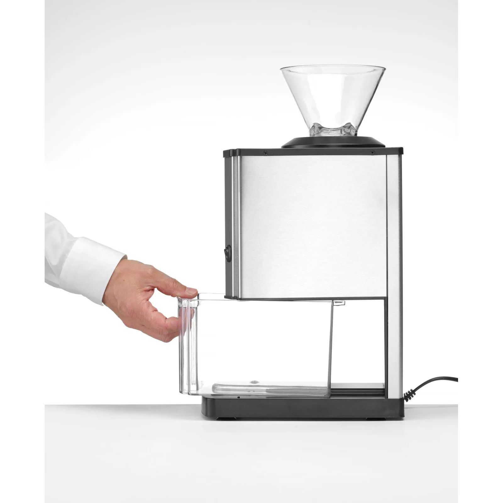 picadora de hielo eléctrica 12 kg/h, recipiente de 2,7 l con hielo picado