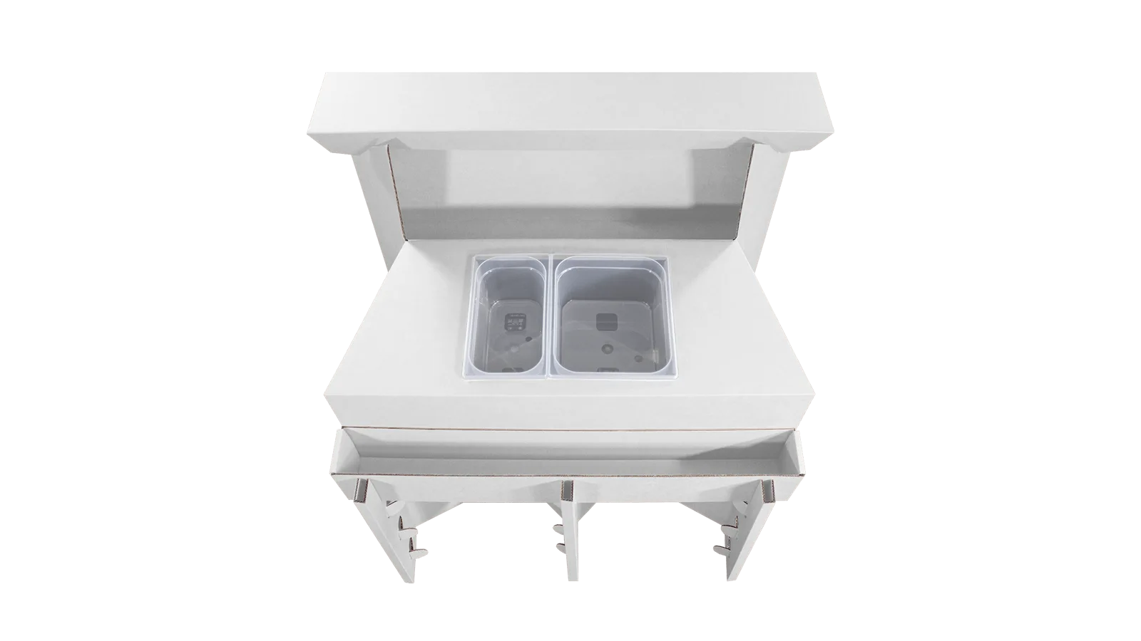 barra portátil Workstation Easy de polipropileno blanca