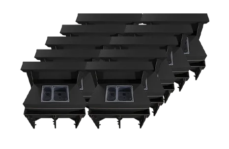 barra portátil Workstation Easy, las cuatro piezas que encajan sin herramientas