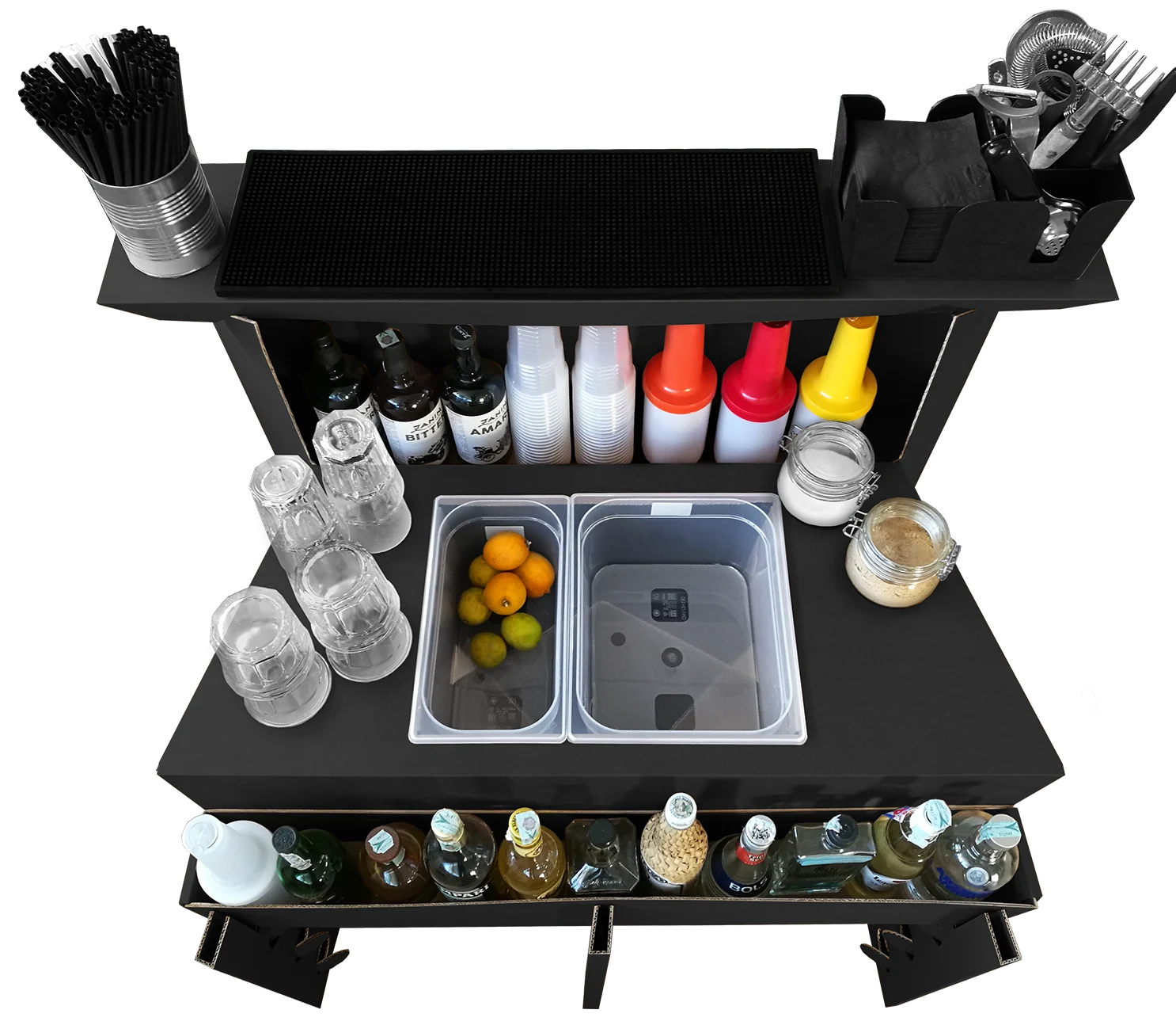 barra portátil Workstation Easy de polipropileno de 100 cm, montada